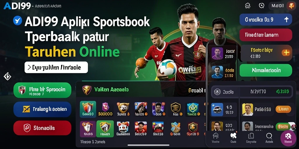 Tampilan antarmuka ADI99 yang menarik untuk taruhan olahraga.