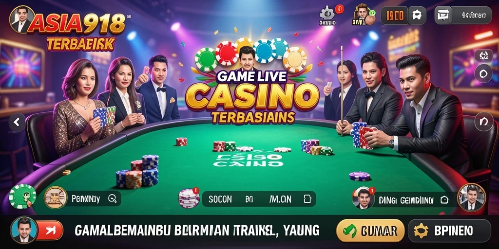 Tampilan gameplay ASIA918 yang mengesankan dan interaktif dalam Live Casino.