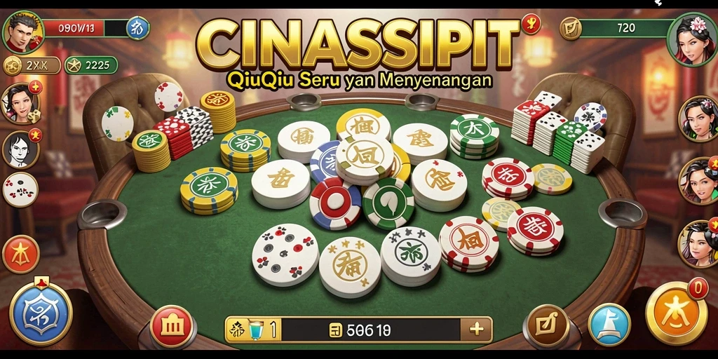 Tampilan gameplay seru dari CINASIPIT saat bermain QiuQiu.