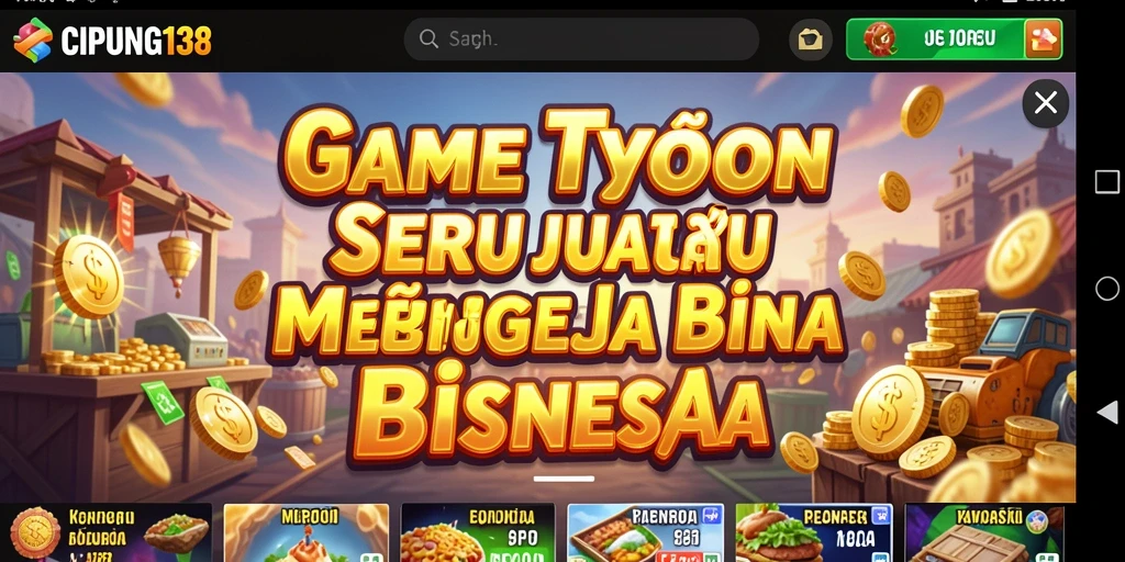 Tampilan gameplay seru dengan strategi bisnis menarik.