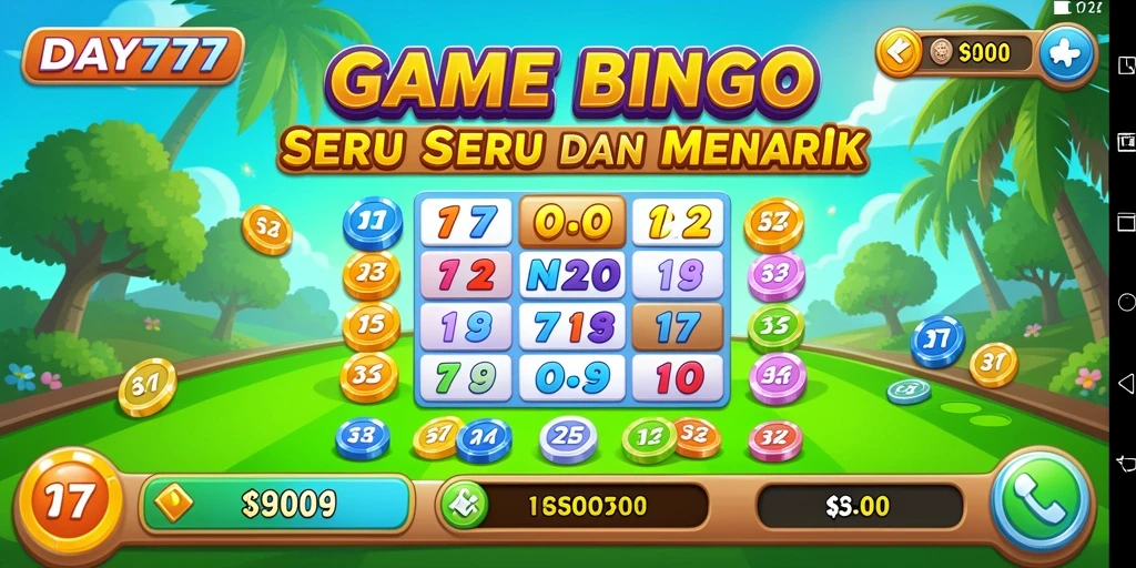 Tampilan gameplay Bingo di DAY777 yang seru dan interaktif.