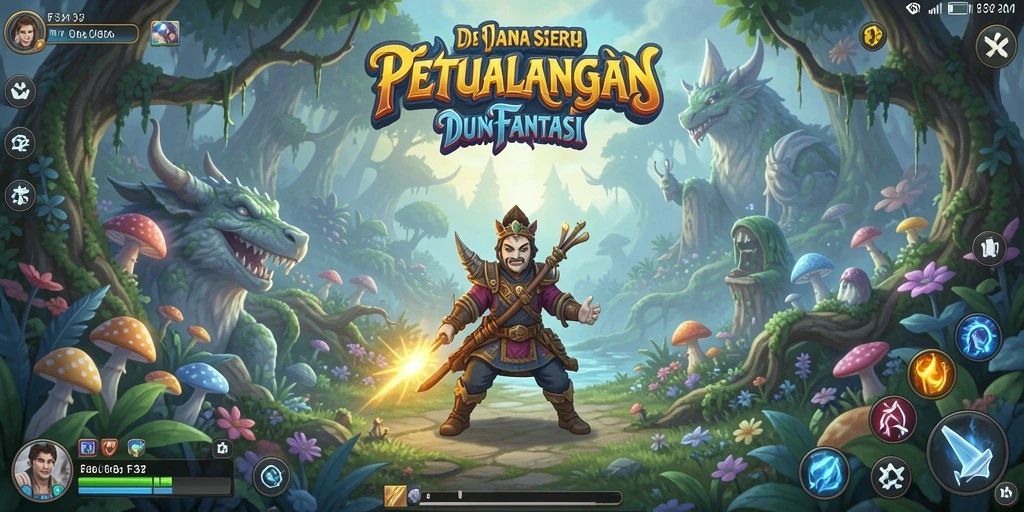 Tampilan gameplay menarik F32 dalam petualangan seru.