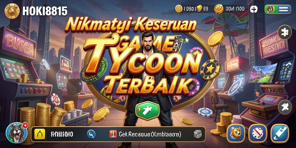Screenshot menunjukkan gameplay seru HOKI8815 dalam membangun bisnis Tycoon.