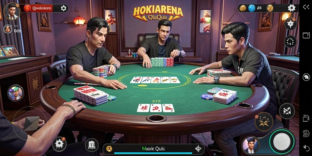 Gameplay QiuQiu yang seru di HOKIARENA