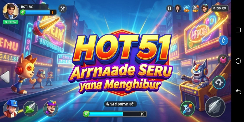 Screenshot HOT51 menampilkan gameplay seru dengan berbagai level dan karakter menarik.