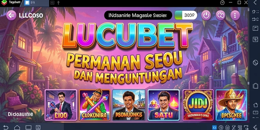 Tampilan menarik dari gameplay Slot LUCUBET yang mendebarkan.