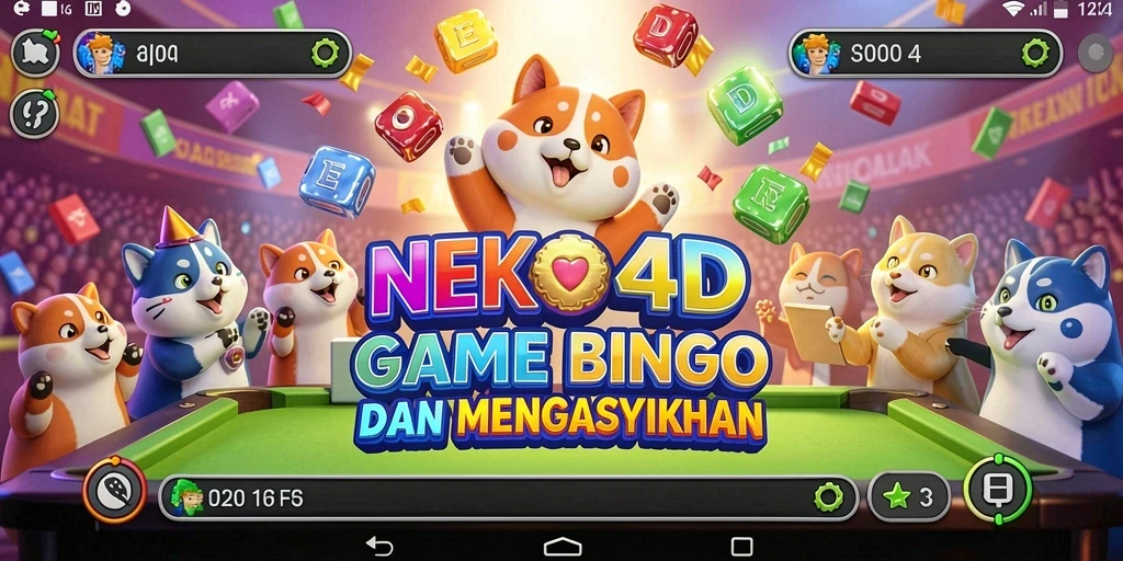 Tampilan gameplay seru dari NEKO4D dalam permainan bingo.