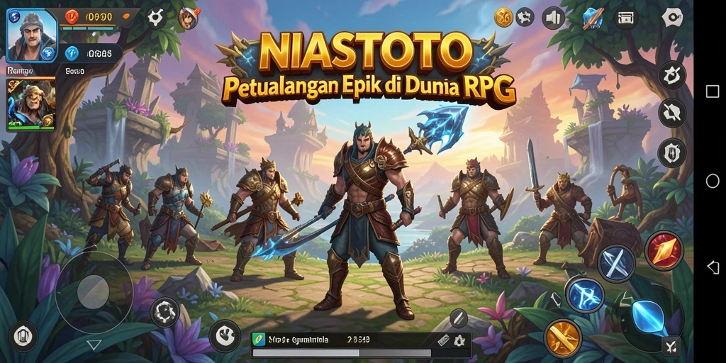 Tangkapan layar NIASTOTO menampilkan pertempuran seru di dunia RPG.