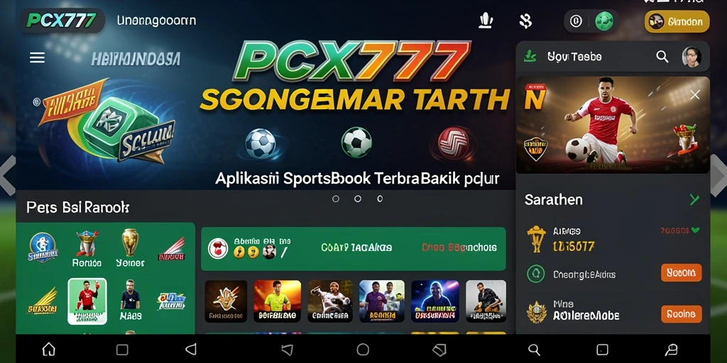 Tampilan menarik dari gameplay Sportsbook di PCX777.