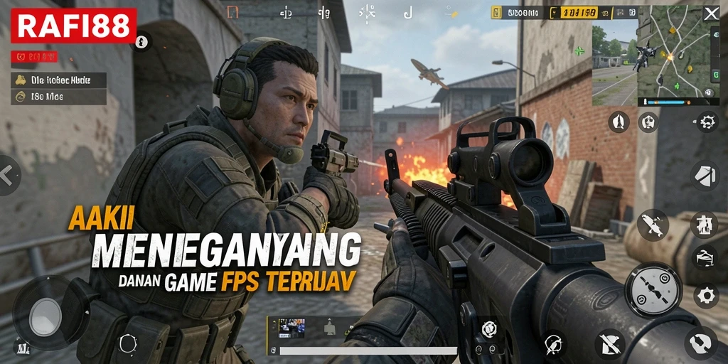 Tampilan gameplay menegangkan dalam RAFI88 dengan aksi FPS yang mendebarkan.
