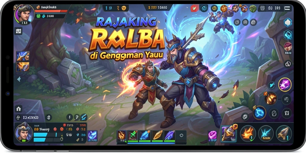 Gameplay seru dari RAJAKING dalam arena MOBA.