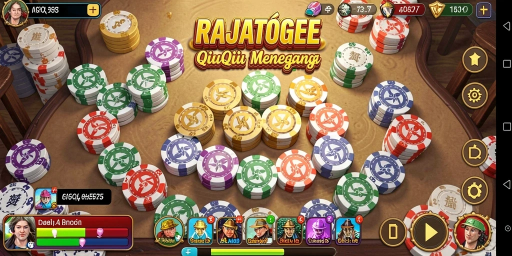 Gameplay seru QiuQiu dalam RAJATOGEL yang penuh tantangan.