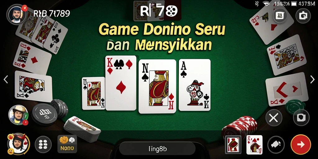 Tampilan gameplay Domino yang seru dan interaktif.