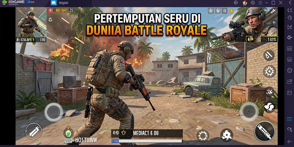 Tangkapan layar yang menunjukkan intensitas pertempuran di RSNGAME.